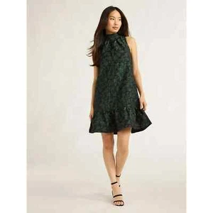 Scoop Women's Jacquard Mini Swing Dress, Size Large (12/14) - Picture 1 of 5