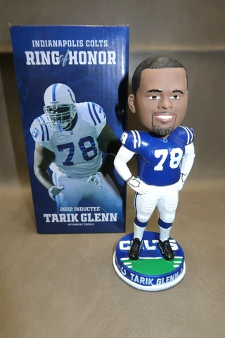 Tarik Glenn #78 Bobblehead NFL Football Indianapolis Colts Ring of Honor Cover