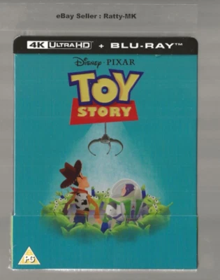 DISNEY PIXAR'S TOY STORY - UK EXCLUSIVE 4K + BLU RAY STEELBOOK - NEW & SEALED - Image 1 of 4