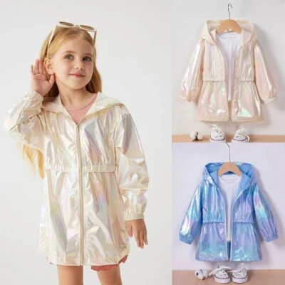 Spring Fall Children's Light Zipper Rain Coat Jacket Girl Toddler Hot selling - Image 1 of 4