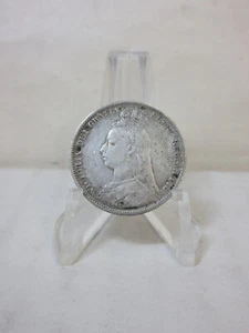 1889 United Kingdom Great Britain 1 Shilling World Silver Coin Queen Victoria  - Picture 1 of 12