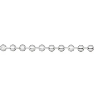 Chain, silver-plated steel, 3.2mm ball, 12' - Picture 1 of 1