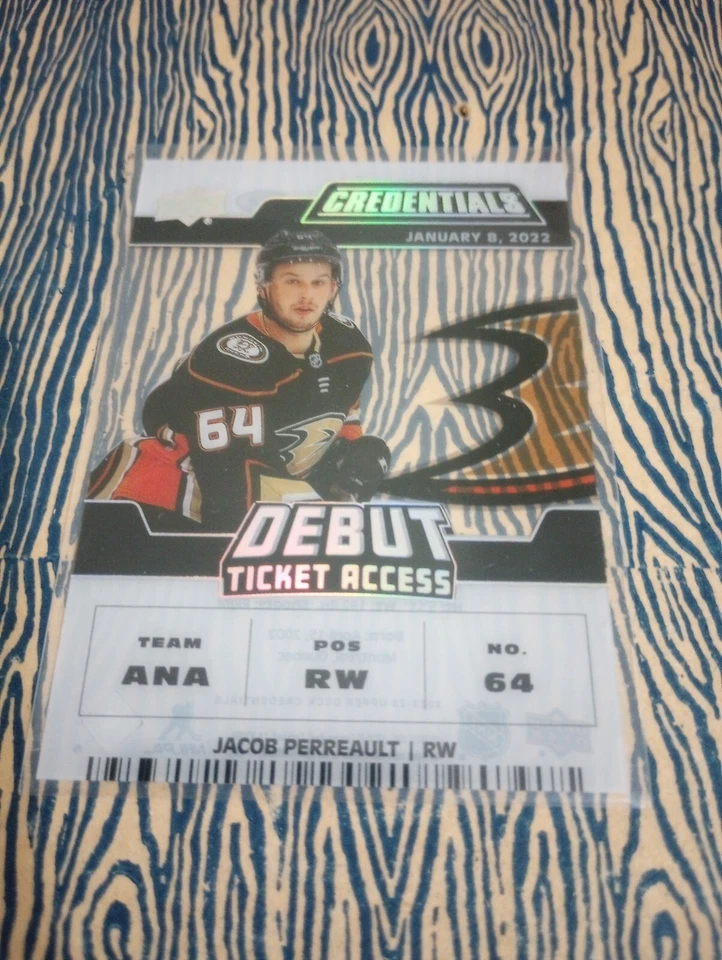 2022-23 UD Credentials DTA Clear Cut #DTA-JP Jacob Perreault (135/249) - Image 1 of 2