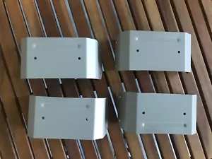 4 PC Aluminum 2.5" x 3.5" White Gutter Downspout Downpipe Clip Made in USA - Picture 1 of 4
