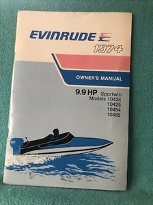 1974 Evinrude Owners Manual 9.9 Sport win Model 10424 - Picture 1 of 4