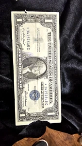 rare 1957 one dollar bill with blue seal and star - Picture 1 of 2