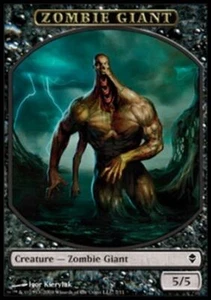 MTG 4X ZOMBIE GIANT 5/5 Token ZENDIKAR - NM - ENG - Foto 1 di 1