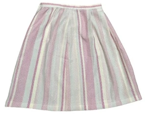 "Falda vintage años 60 para mujer talla 36"" cintura de colección años 60 academia plisada rayas tejidas" - Imagen 1 de 5