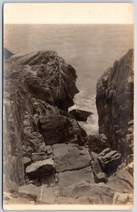 Postcard RPPC c1920s North America Scenic View Ocean Surf Rocks Cliffs Unused - Picture 1 of 2