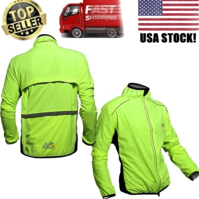 Men's Cycling Bicycle MTB Long Sleeve Jackets Windproof Waterproof Windbreaker - Image 1 of 4