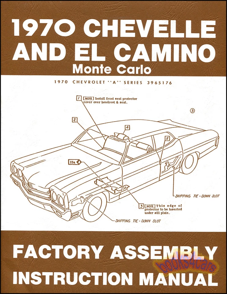 CHEVELLE 1970 ASSEMBLY MANUAL BOOK RESTORATION SHOP MALIBU ELCAMINO MONTECARLO - Image 1 of 1