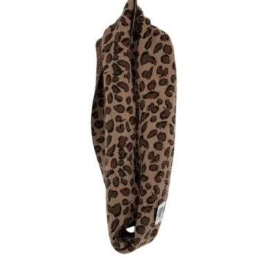 Bufanda Portolano Cashmere Infinity envolvente leopardo talla única marrón nueva Foto 1 de 4