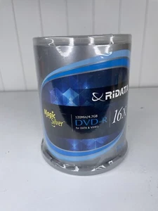 Ridata DVD+R 16X Ridata-S in 100- Piece Cake Box 4.7 GB 120 Min - Picture 1 of 4