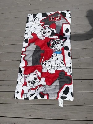 Saco de dormir juvenil vintage años 90 Walt Disney 101 Dálmatas rojo doble cara  Foto 1 de 4