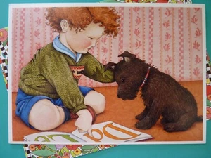 Mary Engelbreit Any Occasion Greeting Card 'D IS FOR DOG' Blank Inside - Picture 1 of 3