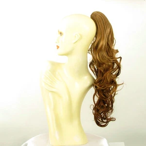 Extension Posticcio coda di cavallo ricci 65 cm biondo scuro rame 6/g27 peruk - Picture 1 of 8