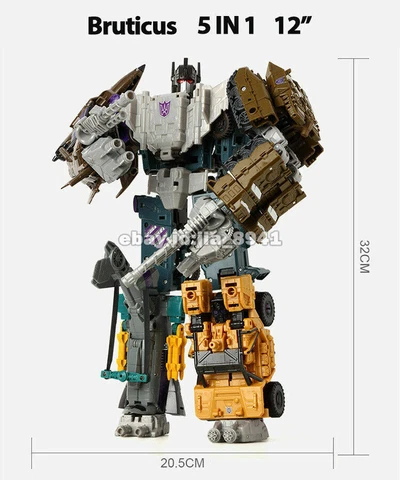 New In Stock Deformabl Robot Bruticus HZX 5 In 1 Action Figure IDW KO 12" Toys Cover