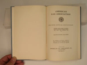 AMERICAN GAS ASSOCIATION 4th Annual Convention 1922 Accounting Section HC - Imagen 1 de 9