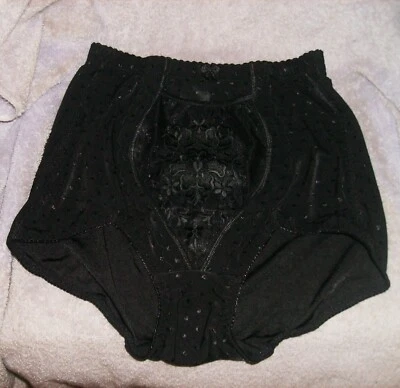 BRAGAS MODELADORAS CROWN-ETTE NEGRAS TALLA 30 ALGODÓN ENTREPIERNA VINTAGE NUEVAS Foto 1 de 4