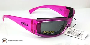Global Vision Ladies Pink Foam Padded Motorcycle Sunglasses Breast Cancer Aware - Bild 1 von 5