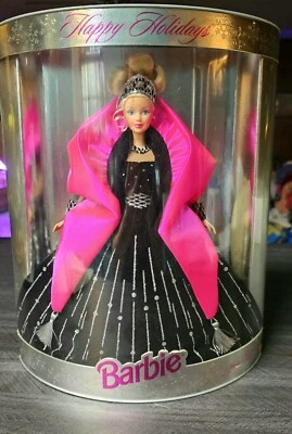 1998 Mattel Happy Holidays Barbie With Rare Box MISPRINT  - Image 1 of 3