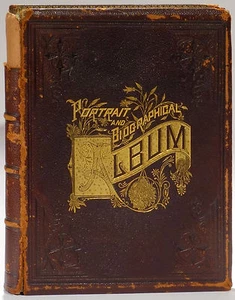 Portrait and Biographical Album Michigan 1883 legislators signed Moreau Crosby - Imagen 1 de 1