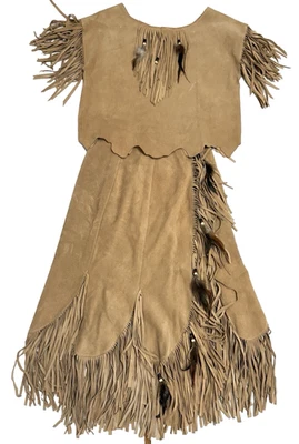 Falda envolvente ajustable de cuero genuino HB vintage nativo americano oeste EE. UU. Foto 1 de 4