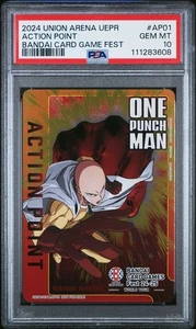Union Arena One Punch Man Action Point Bandai Card Gam Fest OPM-AP01 PSA 10 - Picture 1 of 2