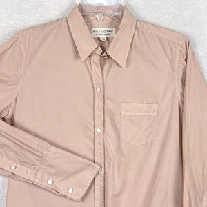 Nili Lotan Damen S Rosa Popeline Knopfleiste Top Shirt Preppy Coastal Minimalistisch - Bild 1 von 9