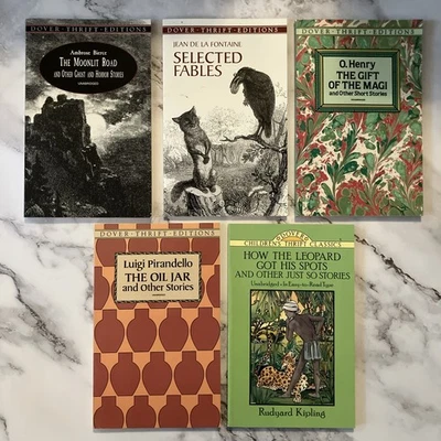 Lot of 5 Dover Thrift Edition Short Stories Bundle - Rare Vintage Collection  - Image 1 of 4