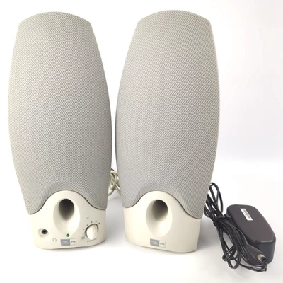 Vintage Compaq JBL Pro Computer Speakers 401508-001 w/ PSU GUC Tested Flaws - Image 1 of 4