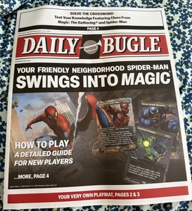 Alfombra de juego SDCC 2025 Magic The Gathering Spider-Man Daily Bugle EN MANO RARA - Imagen 1 de 3