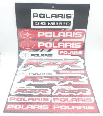 POLARIS OEM POLARIS RZR STICKER SHEET RED 2866262 - Image 1 of 4