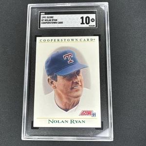 1991 Score Nolan Ryan Cooperstown #B7 Rangers SGC 10 - Bild 1 von 2
