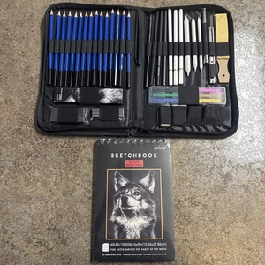 Prina 50 Pack Drawing Set Sketch Kit, Sketching Supplies with 3-Color Sketchbook - Picture 1 of 10