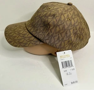 Michael Kors MK Logo Baseball Hat Cap Brown One Size Adjustable 538801C New NWT - Picture 1 of 6