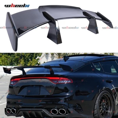 Alerón trasero de fibra de carbono para Kia Forte sedán 58" estilo GT labio de ala de carreras Foto 1 de 4