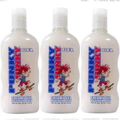 3 PACOTES Punky Junky Creamy Gel Max Hold Wet Estilo 500g - Imagem 1 de 2
