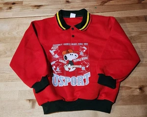 Vtg Peanuts Snoopy Woodstock Crewneck Sweater Size 14 Large Kids Pullover USA - Picture 1 of 4