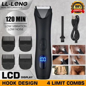 Ball Trimmer for Men Manscape Pubic Hair Waterproof Electric Groin Body Shaver - Picture 1 of 13