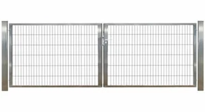 Gartentor Drehflügeltor 2 flg. Rohrrahmentor H:160cm B:296cm verzinkt Doppelstab - Bild 1 von 12