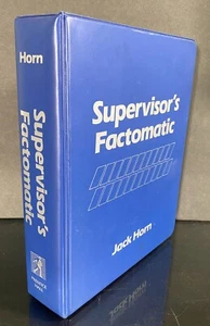 SUPERVISOR'S FACTOMATIC Handbuch von Jack Horn Prentice Hall 1986 Erstausgabe - Bild 1 von 10