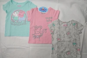 PEPPA PIG T-Shirts Toddler Girls Lot of 3 Happy Threads / Sz 12mth New With Tags - Picture 1 of 5
