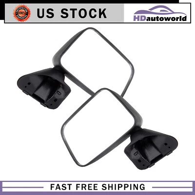 Комплект зеркал подходит для пикапа Toyota 1989-1995 годов выпуска ручное складывание текстурированное черное - Изображение 1 из 4