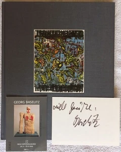 Georg Baselitz signiert Kunst Karte Orig. signed Unterschrift Autogramm Signatur - Bild 1 von 3