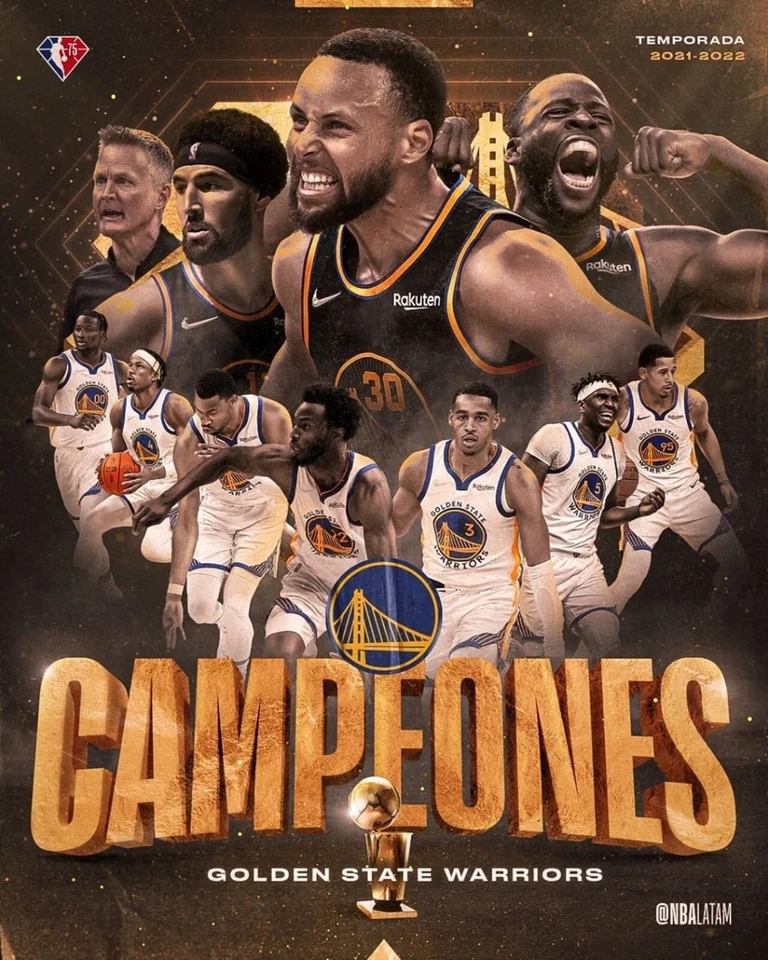 Foto de Stephen Curry 8x10 Golden State Warriors 21-22 CAMPEONES DE LA FINAL DE LA NBA Foto 1 de 1