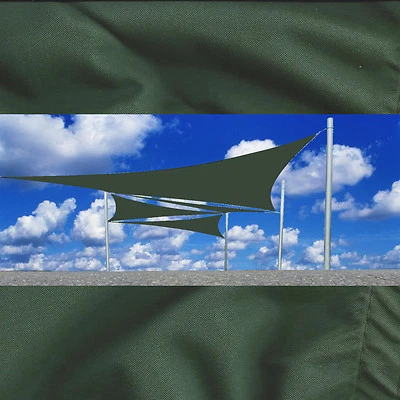 BLUEDOT TRADING FOREST GREEN WATERPROOF SUN SHADE SAIL UV BLOCKING CANOPY COVER 16.5 Ft TRIANGLE