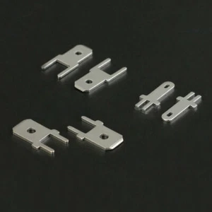 2.8/4.8/6.3mm Uninsulated Male Spade Terminal Crimp PCB Connector 0.8mm Thick - Picture 1 of 8