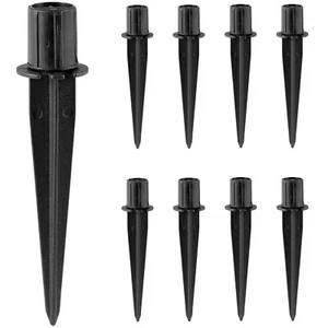 Metal Stakes Solar Lights Replacement Spike 8 Pack Outdoor Ground Stake For Gard - Picture 1 of 6