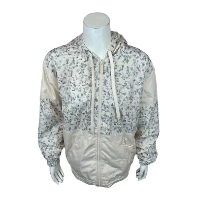 Chaqueta cortavientos con capucha y cremallera deportiva resistente al agua Susan Graver para mujer talla mediana Foto 1 de 2